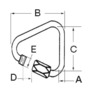 Delta VA-Stahl Karabinerhaken Schraubversch 4,5mm